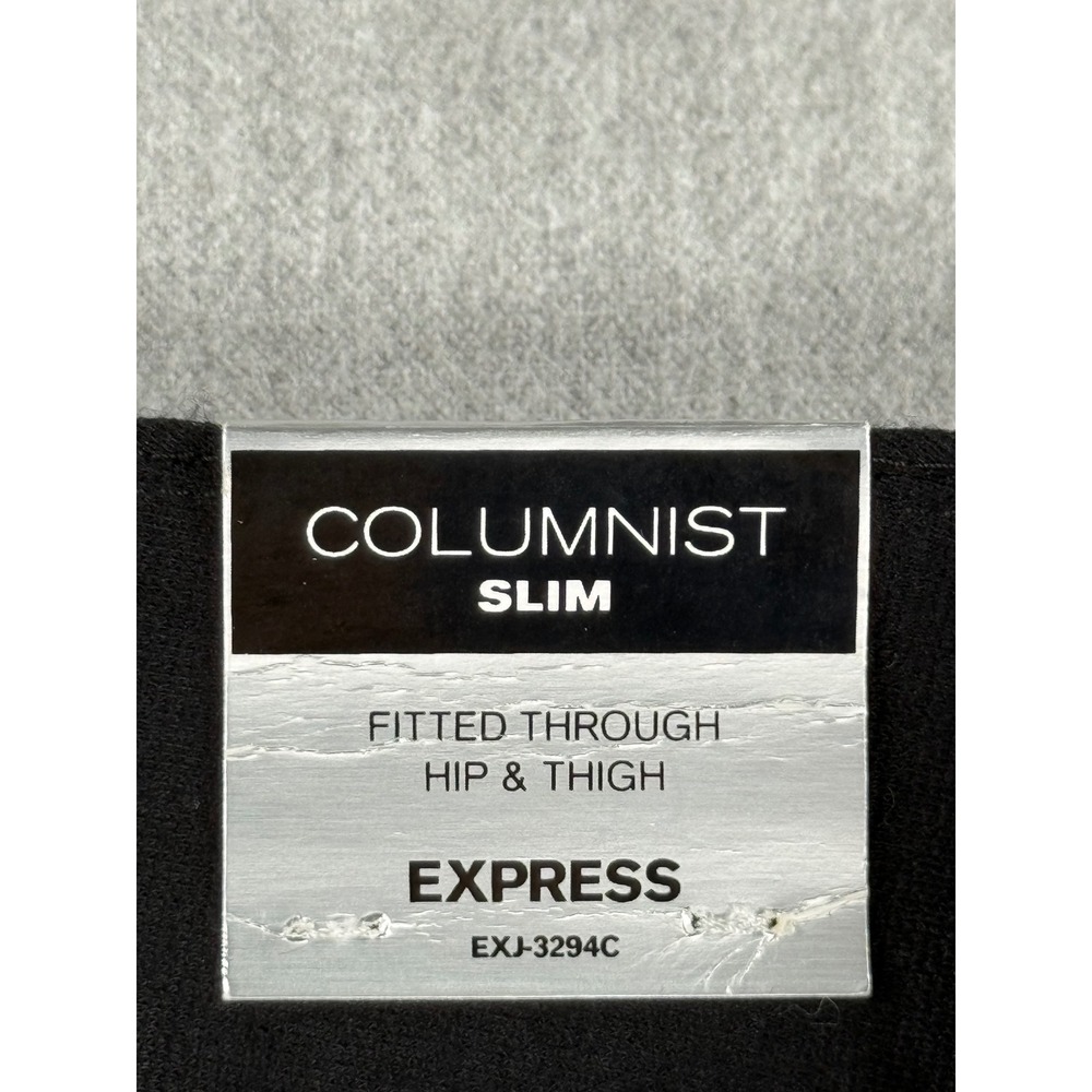 Express Columnist Slim Pants Womens 8R Black White Windowpane Grid Dress Trouser - Picture 3 of 8